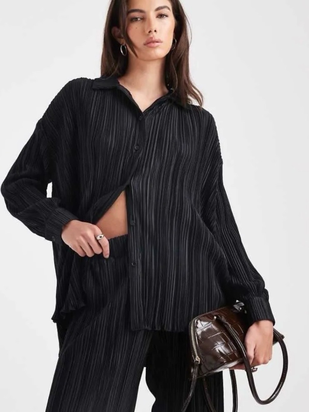 ❤️SHEIN | Textured Button-Down Shirt